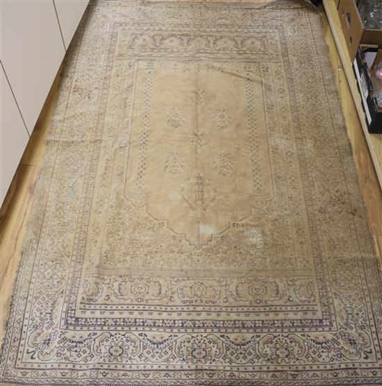 An Indian part silk rug 190cm x 123cm